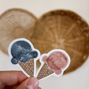 Ice Cream Sticker • Ice Cream Cone Sticker • Summer Sticker • Water Bottle Sticker
