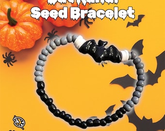 Pulsera de semillas de murciélago Kandi / Amantes de las pulseras Kandi