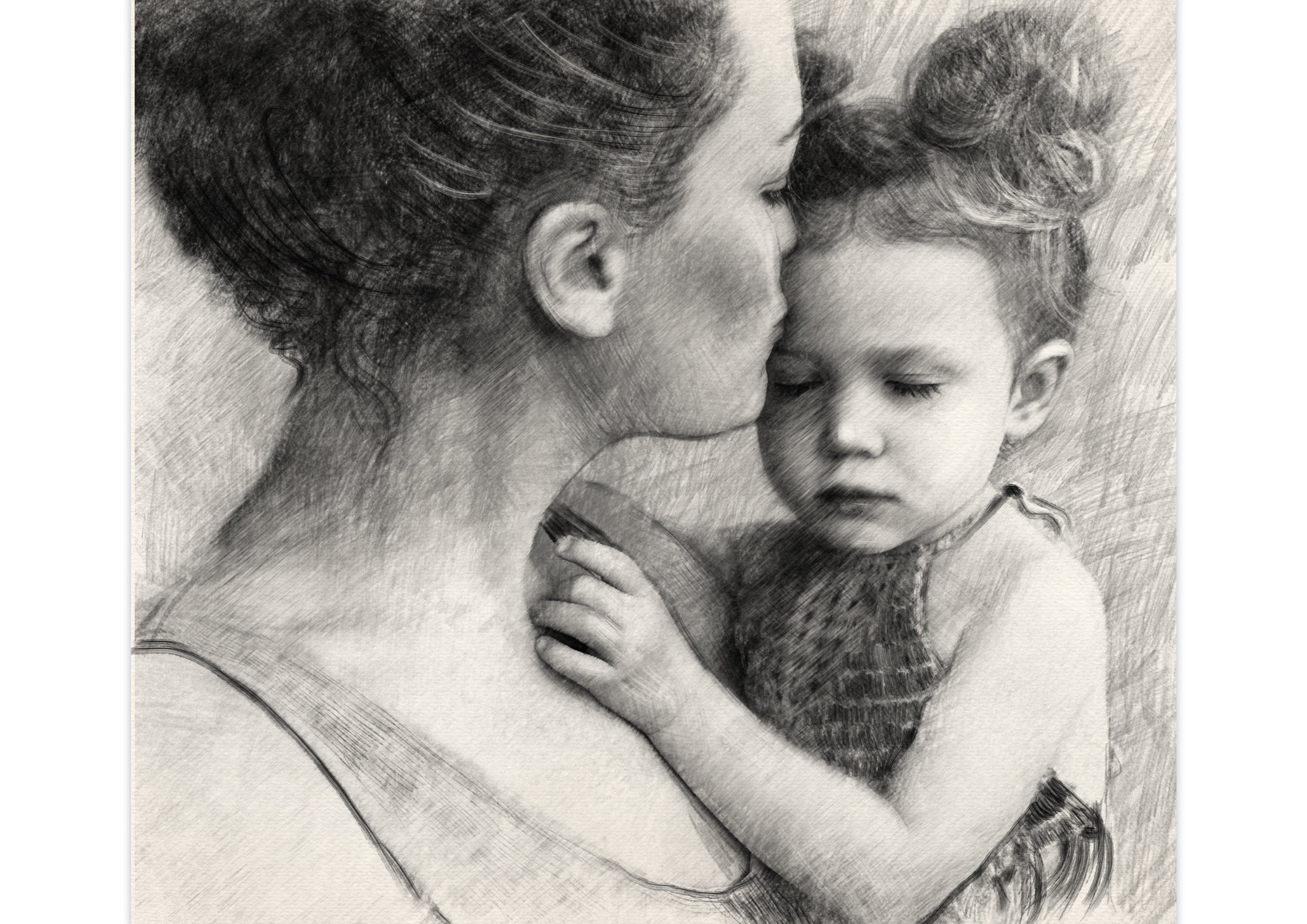 Custom Pencil Portrait From Photo Personalized Gift - Etsy