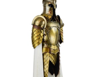 Medieval Steel Kingsguard Half Body Armor Suit ~ SCA Larp Warrior Knight Armour Suit ~ Kingslayer Jaime Lannister Armour ~ Halloween Costume