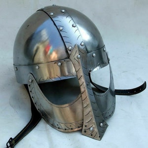 Medieval Ragnar Lothbrok Viking Helmet | Norman Warrior LARP Helmet | Knights Warrior Costume Helmet | Viking Norse Helmet | Halloween Gift