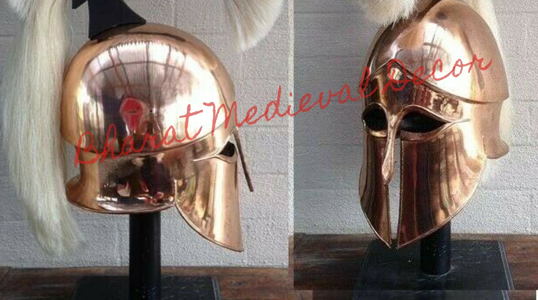 Elmo Corinzio Spartano Replica LARP - Acciaio, Circonferenza 72cm, Con Fodera In Pelle - Foto 4