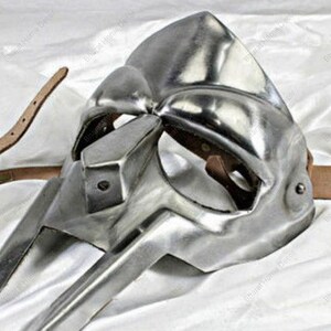 TUBAZ MF DOOM Mask Mad-Villain Face Armour Middeleeuws handgesmeed doom masker eerbetoon aan MF Doom
