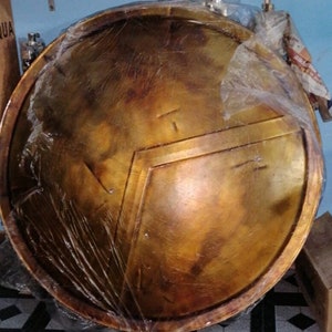 Medieval Spartan Shield 30" King Leonidas 300 Movie 18G MS Shield | 300 Crusader Larp SCA Warrior Shield | Cosplay Battle Halloween Shield