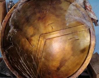 Medieval Spartan Shield 30" King Leonidas 300 Movie 18G MS Shield | 300 Crusader Larp SCA Warrior Shield | Cosplay Battle Halloween Shield