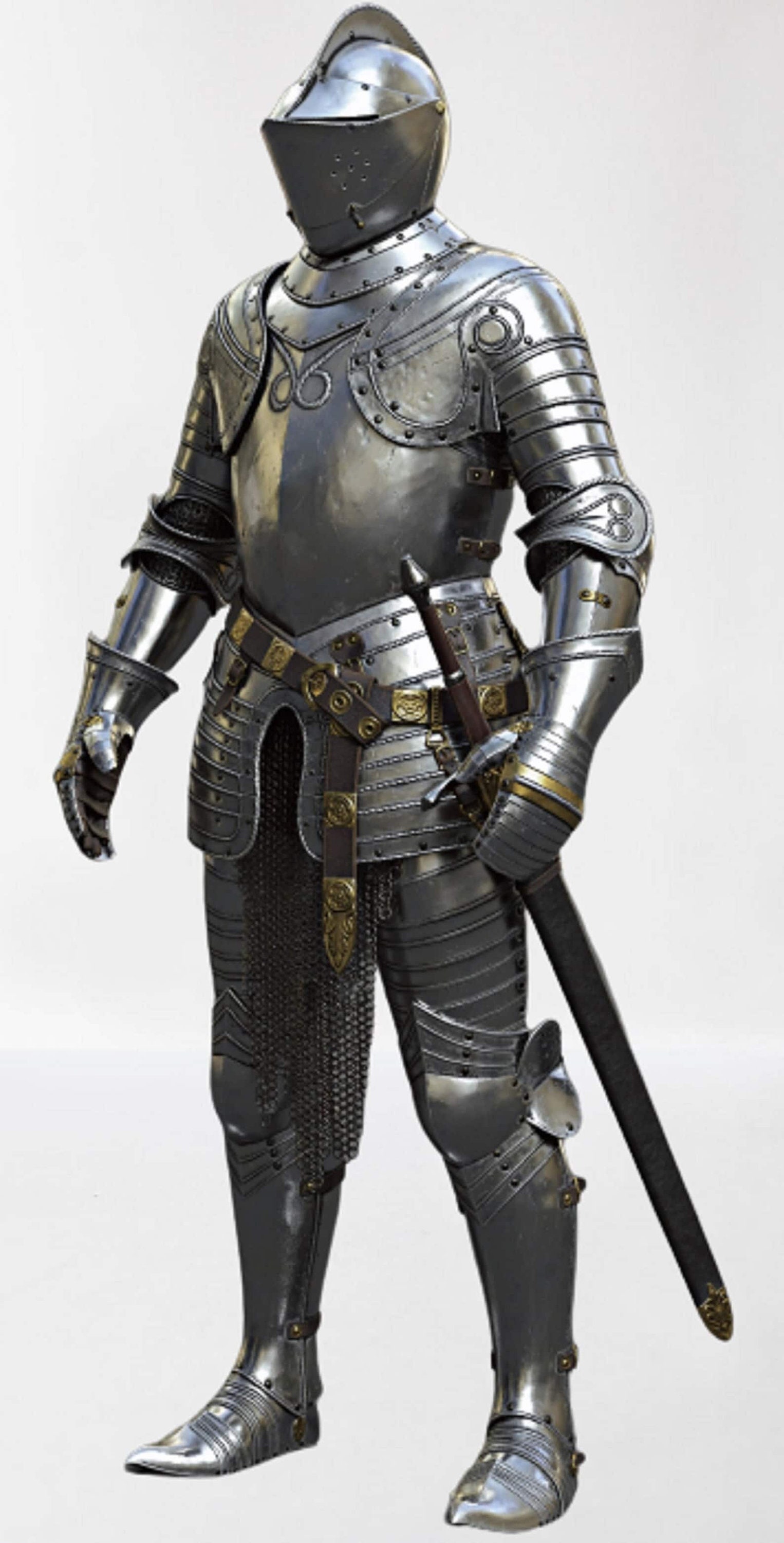 中世戦闘用全身ハロウィンアーマースーツ | 中世騎士の鎧コスチューム