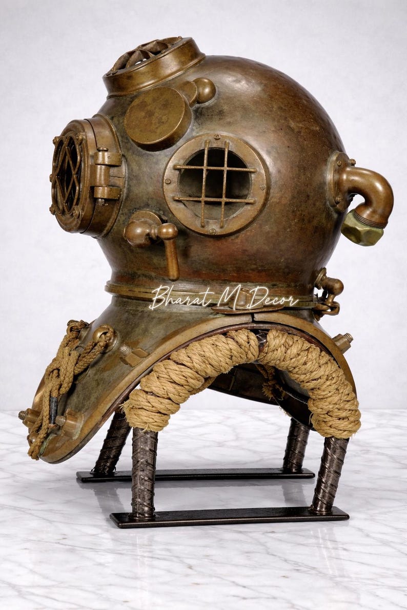 U.S Navy Mark V Diving Helmet Replica | Deep Sea Antique Scuba Decor ...