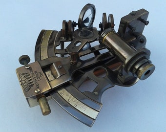 Antique Solid Brass Astrolabe Marine Sextant | Vintage Working Navy Sextant | Sea Navigational Astrolabe Ship Instrument | Best Gift