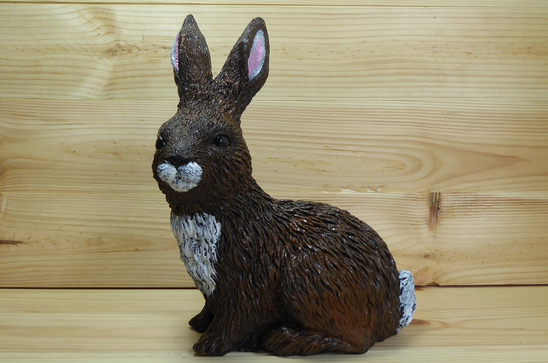 Fantastic Highly Detailed Cast Stone Large Rabbit Ornament Indoors or ...