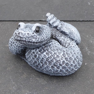 Fun Snake Cast Stone Garden Ornament Hand Crafted Aged Effect 9cm long