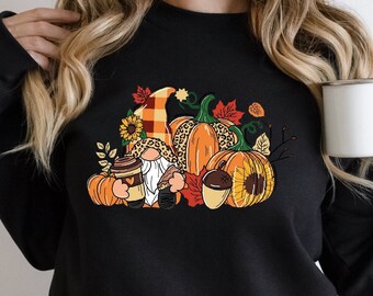 Thanksgiving Gnome SweatShirt, Cute Fall Shirt, Pumpkin Shirt, Cute Thanksgiving Tee, Happy Shirt, Thankful Shirt, Thanksgiving Gift