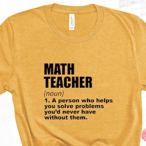 Math Teacher Shirt, A Person Who Helps You Solve Problems T Shirt, Funny Math Shirt, Teacher Shirts, Teacher Appreciation, Teacher Gift