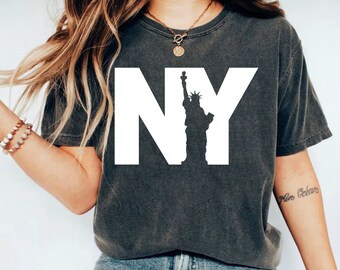 New York Shirt, Statue Of Liberty Shirts, New Yorker T-Shirt,  NYC Gift Tshirt, Patriotic USA Shirt, NY Girl, Unique Gift For Her Him Mom