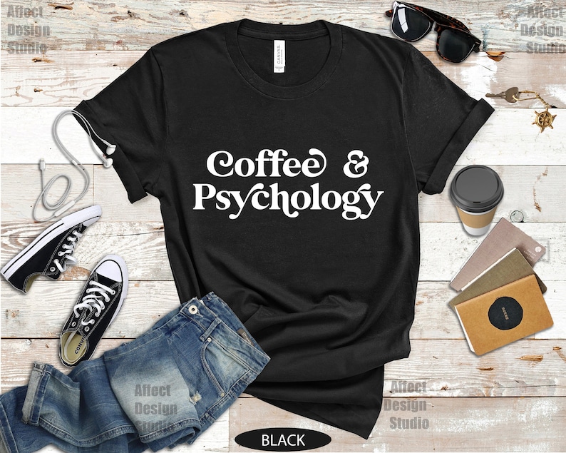 Coffee & Psychology Shirt: Funny Psych Student Gift bild 8