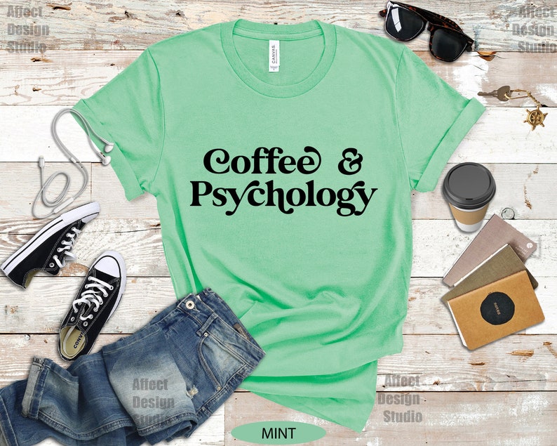Coffee & Psychology Shirt: Funny Psych Student Gift bild 2