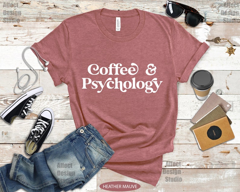 Coffee & Psychology Shirt: Funny Psych Student Gift bild 3