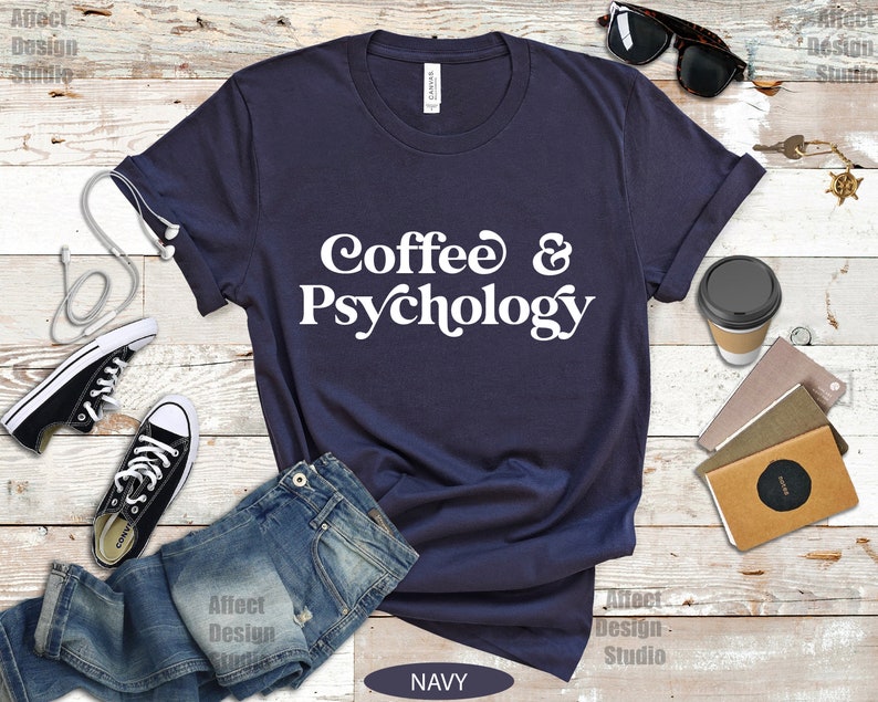 Coffee & Psychology Shirt: Funny Psych Student Gift bild 5