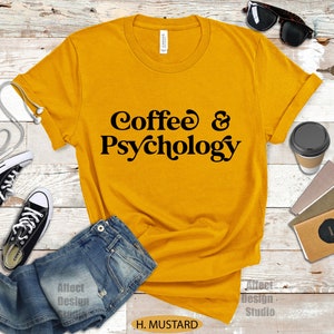 Coffee & Psychology Shirt: Funny Psych Student Gift bild 4