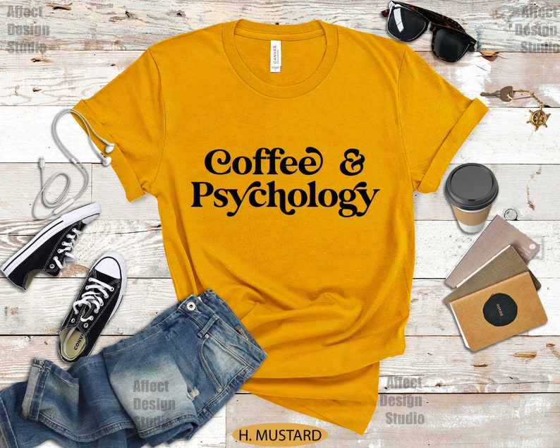 Coffee & Psychology Shirt: Funny Psych Student Gift bild 4