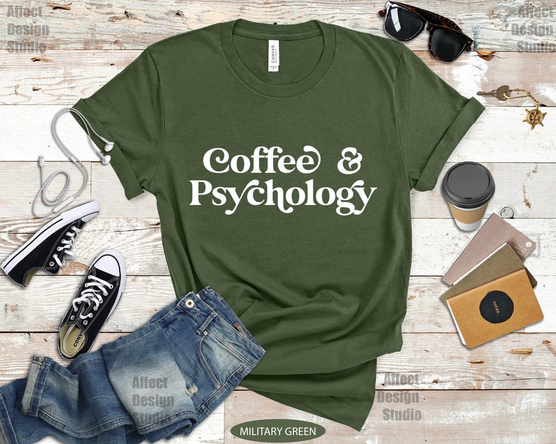 Coffee & Psychology Shirt: Funny Psych Student Gift bild 7