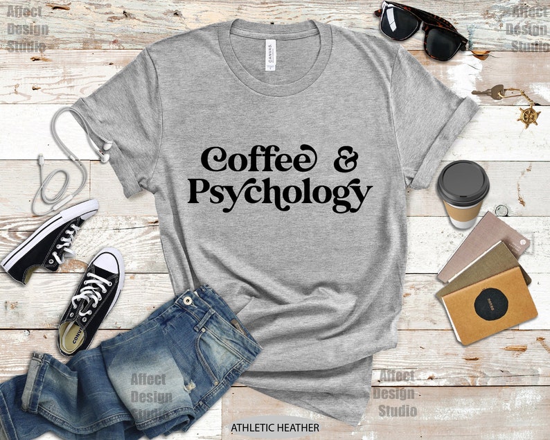 Coffee & Psychology Shirt: Funny Psych Student Gift bild 6