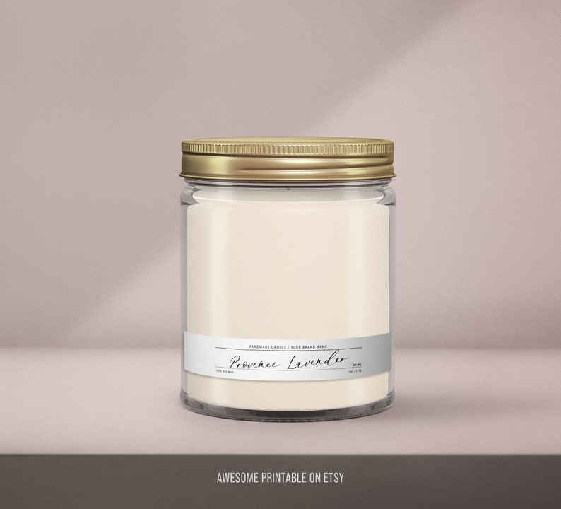 Minimal Candle Label Template Editable Candle Labels Etsy