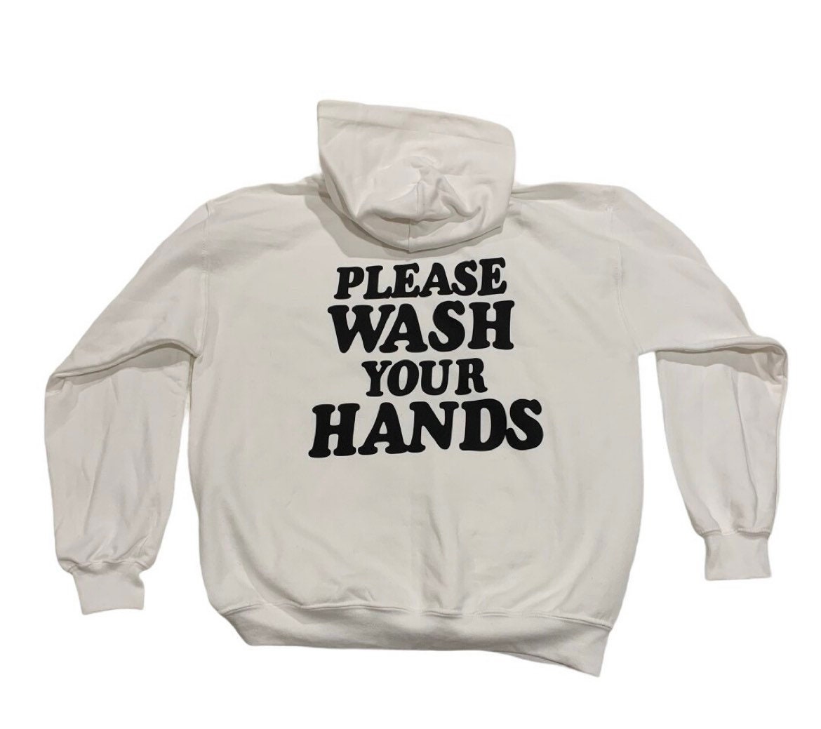 Please wash your hands tie dye hoodie shop