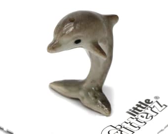 Little Critterz Dolphin "Echo" Fish - Handcrafted Home Decor Fish Birthday Gift Decorative Figurine - Miniature Porcelain Figurine
