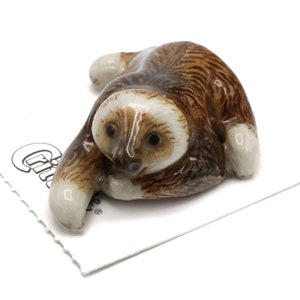 Little Critterz Two-Fingered Sloth "Millie" - miniature porcelain figurine