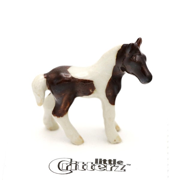 Little Critterz Horse Wild Pony "Misty" Chincoteague - Home Decor Animal Decorative Figurine - Miniature Porcelain Figurine