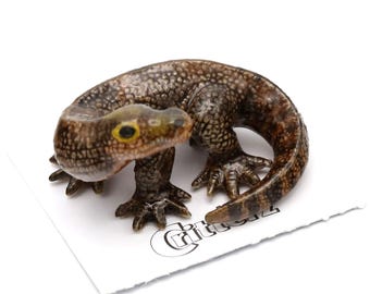 Little Critterz Komodo Dragon Indonesia Amphibians-Home Decor Jungle Reptile Birthday Gift Decorative Figurine-Miniature Porcelain Figurine