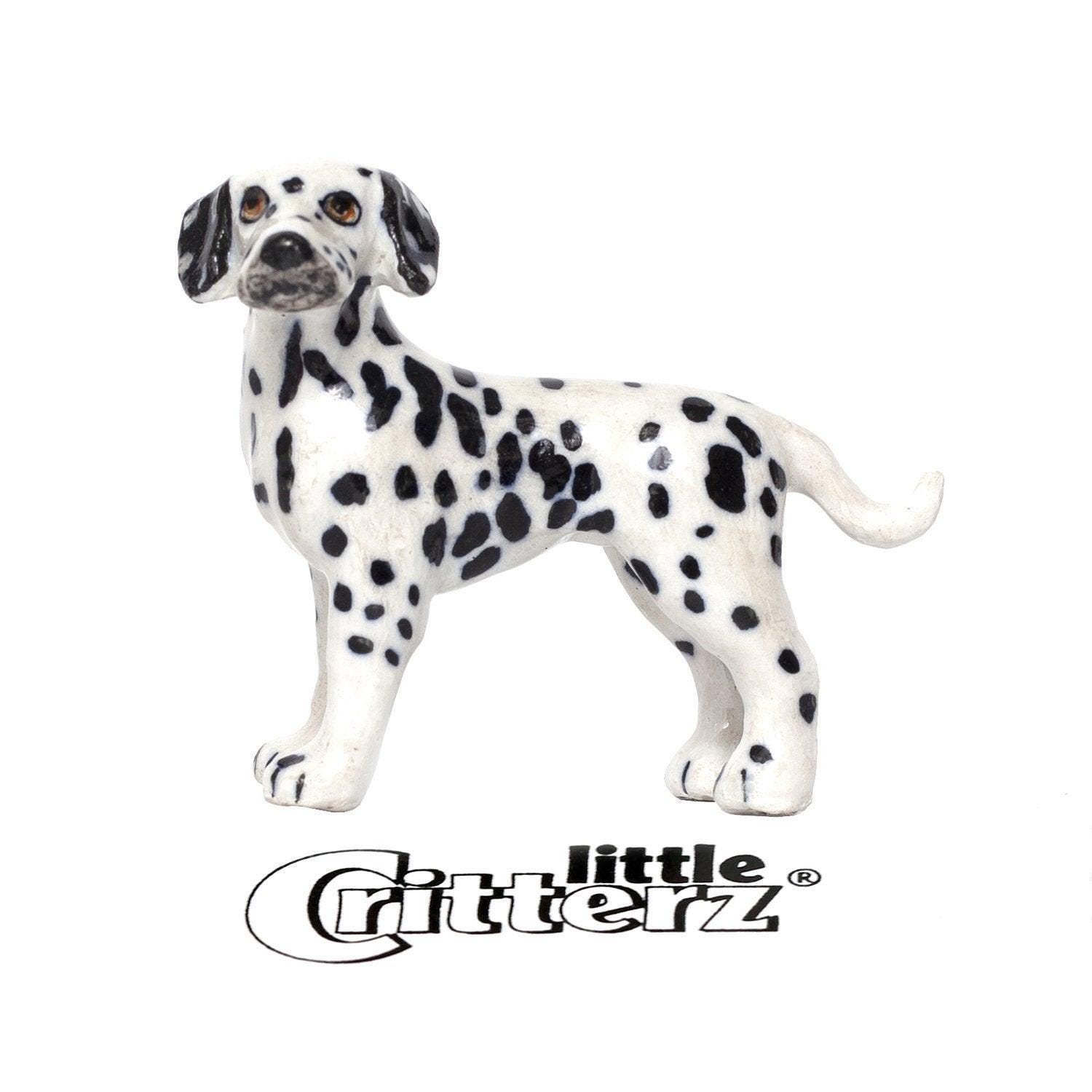 Little Critterz Dalmatian "Smokey" Dog Animal - Home Decor Animal Collectible Figurine Birthday Gift - Miniature Porcelain Figurine