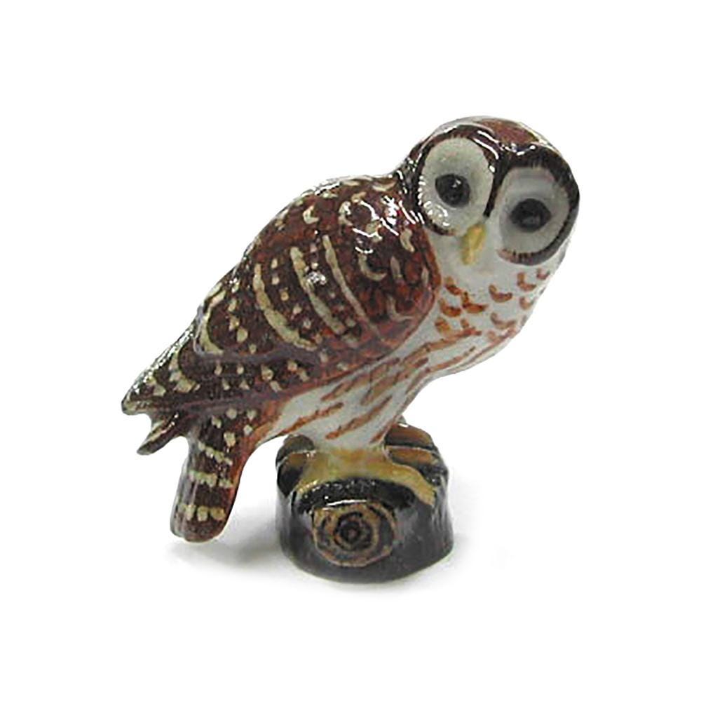 Northern Rose Multi Barred Owl Bird - Handmade Home Decor Bird Decorative Figurine Birthday Gift - M