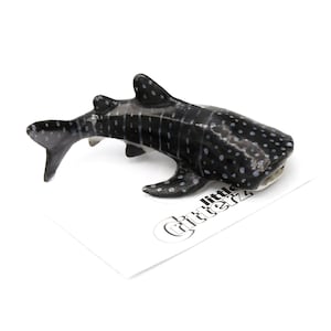 Little Critterz Whale Shark "Many Stars" - Handcrafted Home Decor Bird Decorative Figurine Birthday Gift- Miniature Porcelain Figurine