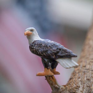 Little Critterz Bald Eagle "Freedom" Bird - Handcrafted Home Decor Bird Birthday Gift Decorative Figurine - Miniature Porcelain Figurine image 3