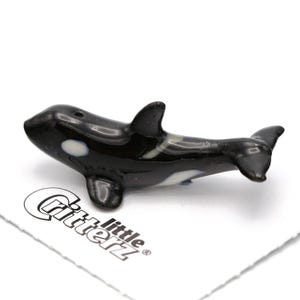Little Critterz Black Orca &quot;Seawolf&quot; - miniature porcelain figurine