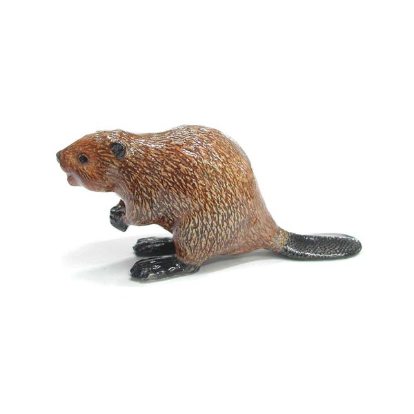 Northern Rose Beaver - Miniature Porcelain Figurine