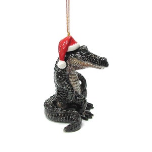 Northern Rose Alligator - Alligator Christmas Ornament