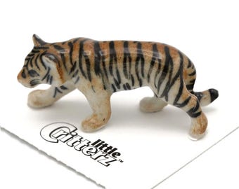 Little Critterz Tiger Sumatran Tiger "Sunda"- collectible Home Decor Animal Birthday Gift Decorative Figurine - Miniature Porcelain Figurine