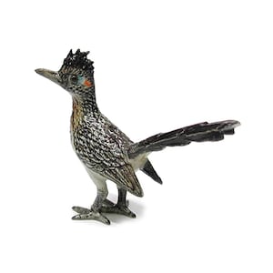 Northern Rose Grey Roadrunner - Hand-painted Home Decor Bird Birthday Gift Decorative Figurine - Miniature Porcelain Figurine