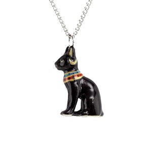 Little Critterz Jewelry Egyptian Cat Pendant Porcelain Jewelry