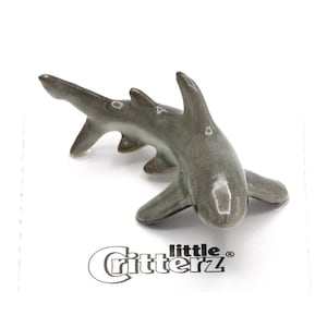 Little Critterz Shark Great White Shark "Ambush"- Home Decor Animal Birthday Gift Decorative Figurine - Miniature Porcelain Figurine