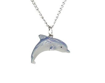 Little Critterz Jewelry Dolphin Pendant Porcelain Jewelry