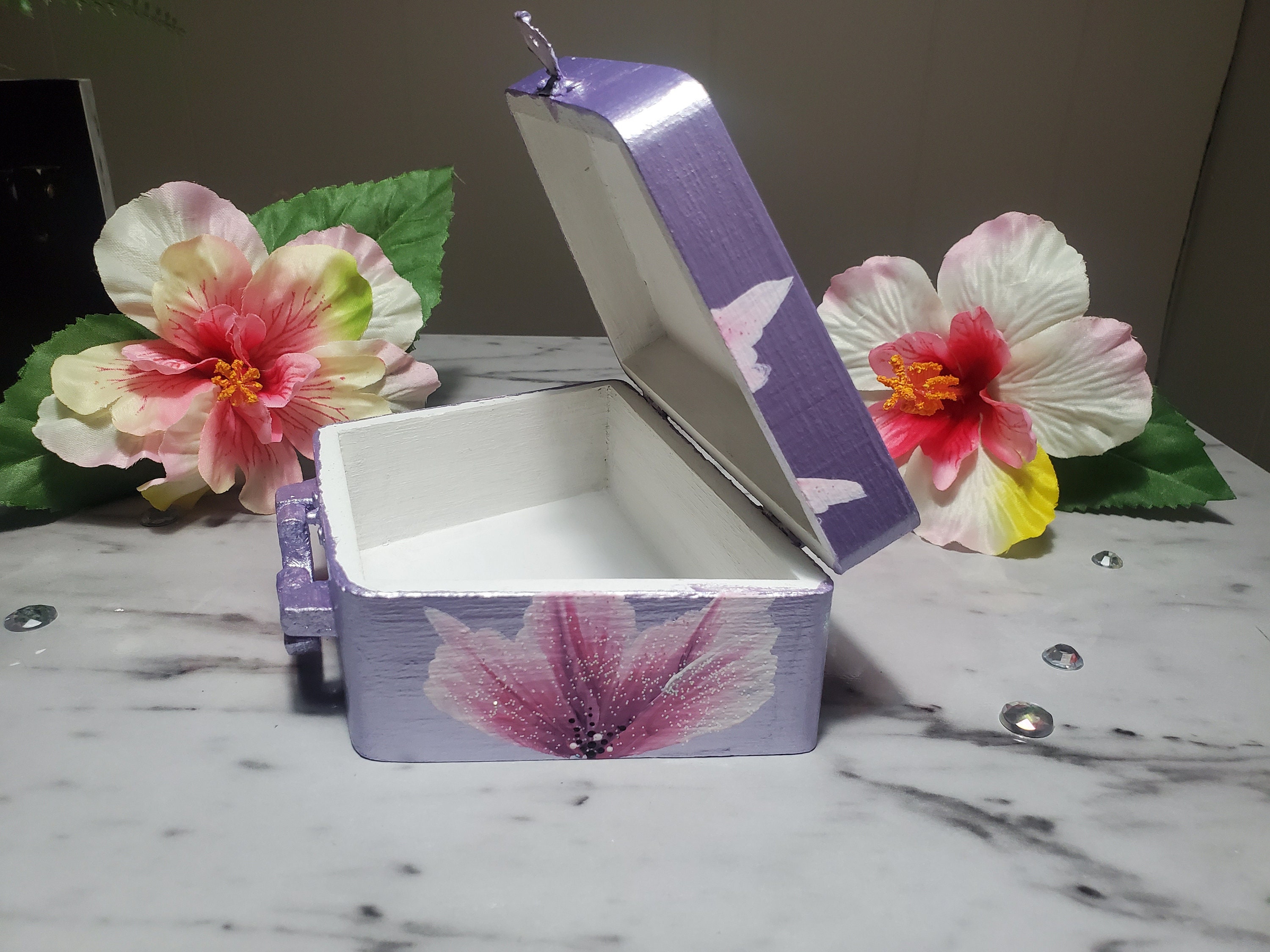 Wooden Purse Jewelry Box Hand Painted Mini Purse Gift for Her Etsy Canada