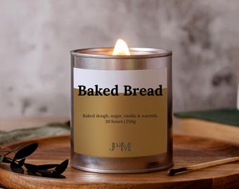 Baked Bread Wood Wick Candle, Freshly Baked Bread Scented