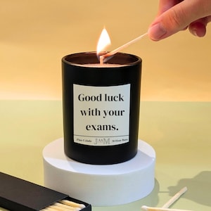 Good luck with exams candle gift set. Student gift for exams. good luck exams. student candle gift box. good luck gift