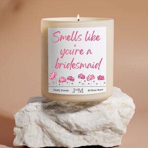 Bridesmaid proposal gift. Gift for bridesmaid. Candle for bridesmaid proposal. Wedding gifts bridesmaid.