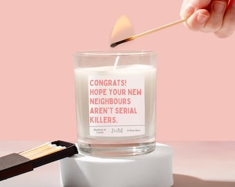Housewarming candle housewarming gift. New home present. Funny gift housewarming.