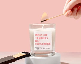 Videographer gift. Worlds best videographer candle gift. Best video editor. Wedding videographer gift. Videography.