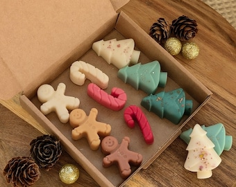 Christmas wax melts. Wax melt selection box. Christmas spice wax melts. Christmas home decor. Christmas scent wax melts